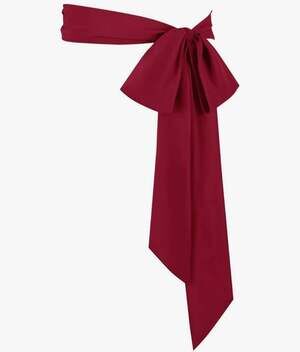 Women's Chiffon Sash Bow Tie Waist Belt for Dresses Burgundy 98-Inch
